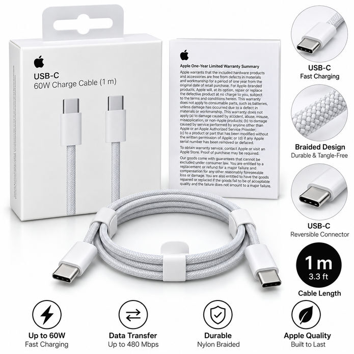 60W USB-C Charge Cable (1 m)