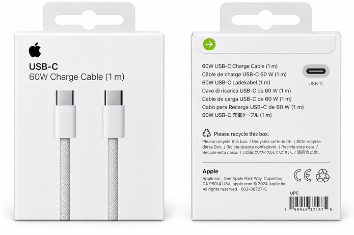 60W USB-C Charge Cable (1 m)